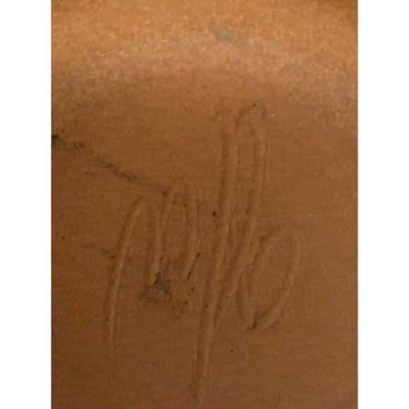 Handcrafted Ceramic Bowl With Floral Design & Scalloped Edges Signed - Picture 5 of 12